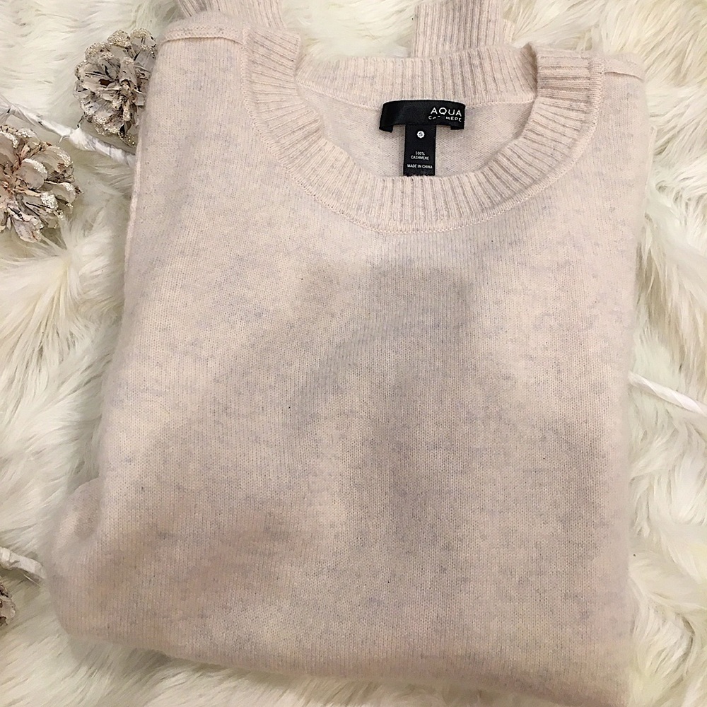 AQUA 💯 CASHMERE SWEATER